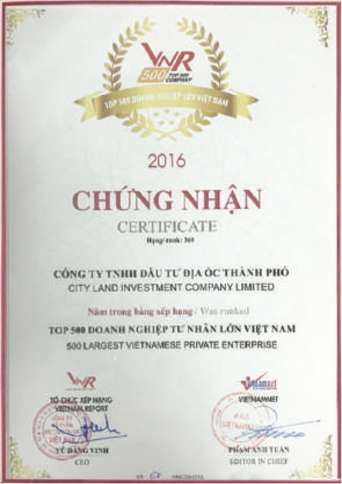 Top 500 Vietnam Largest Enterprise 2016